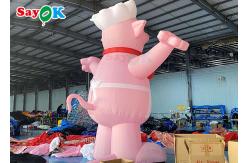 China Giant Inflatable Cartoon Characters Pig Model Advertising For Restaurant supplier