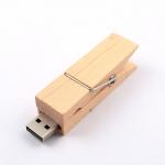 Clip Shaped Wooden USB Flash Drive Fast USB 2.0 3.0 2GB 4GB 256GB for sale