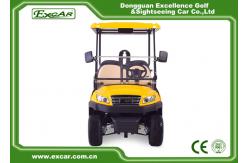 China EXCAR yellow CE Approved 48V Trojan Battery Powered Electric Golf Cart Yellow Colour supplier