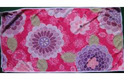 China Weft knitted flower printed 30*60 microfiber cleaning cloth , microfiber home usaging towel supplier