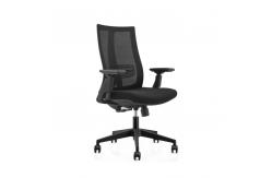 China Anti Vibration Black Mesh Desk Chair Modern With Adjustable Lumbar Support supplier