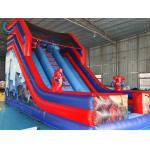 Manufacturer PVC Inflatable Slide Spiderman Hero Inflatable Double Dry Slides