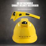 4G real time Safety Helmet with Camera Support GPS Photo Video Audio Record for constructions site for sale