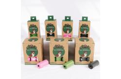 China OEM ODM Biodegradable Dog Poop Bag 8 Rolls Pack With Dispenser supplier