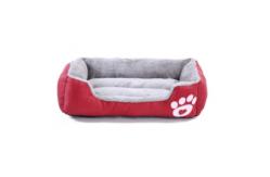 China 28 Inch Machine Washed Pet Calming Beds Soft Luxury Square Plush Dog Sofa supplier