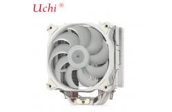 China White 6 Pipe Computer Cpu Cooler Dual Fan RGB Heat Sink PC Computer supplier