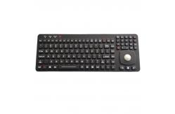 China Panel Mounted Silicone Industrial Keyboard USB PS2 Optical Trackball Keyboard With Backlit supplier