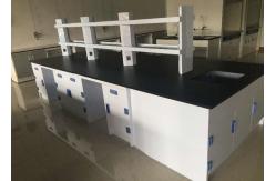 China College Steel Chemistry Lab Furniture / Laboratory Workbench With Reagent Shelves supplier