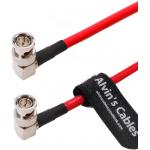 12G BNC-Coaxial-Cable Alvin'S Cables HD SDI BNC Male To Male L-Shaped Original Cable For 4K Video Camera 1M Red for sale