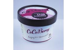 China Customized Ice Cream Paper Container , Yogurt 3 Ounce Ice Cream Cups With Lid supplier