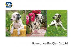 China Lovely 3d Animal Picture With Black Frame , Lenticular 3d Stereograph Printing supplier