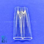 High Precision Customized Transparent Quartz Double Layer Pipe Quartz Glass Tube for sale