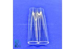 China High Precision Customized Transparent Quartz Double Layer Pipe Quartz Glass Tube supplier