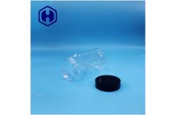 China Triangle Shaped Clear Plastic Dried Food Marshmallow Candy Jar Screw Top Lid supplier