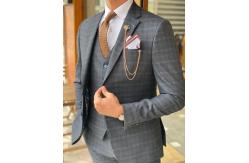 China 45% Wool Blue Tuxedo Suit supplier