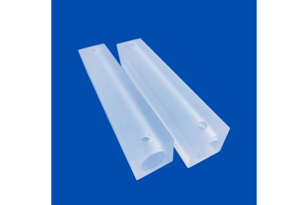 Frosted Fused Silica Laser Cavity 99.99% Pure Quartz High Precision Parts