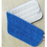 Blue Twisted Microfiber Wet Mop Pads , 5mm Sponge 280gsm Nylon Self Adhesive Mop Pad Head for sale