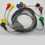 Anti Defibrillation Edan Holter ECG Cable 16 Pin 10 Leads Medical Ecg Cable Snap for sale