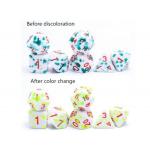 High temperature change color Graffiti Phantom color resin board game dice set dnd dice for sale