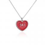 Enamel Sterling Silver Letter Pendant