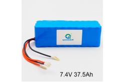 China Rectangular 7.4V Lithium Ion Battery , 37.5Ah 18650 Lithium Battery Pack Rechargeable supplier