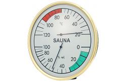 China Metal Case Steam Sauna Room Temperature And Humidity Monitor 160mm Diameter supplier