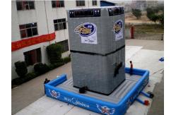 China Rock Climbing Wall Inflatable Amusement Park With 0.55mm Pvc Tarpaulin supplier