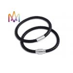 6mm Thickness Leather Engraved Magnetic Buckle Bracelet for sale