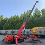 Electric And Diesel Power Spider Crawler Crane In Red for sale