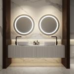Custom Size LED Bathroom Mirror Light Fixture with Anti Fog and Dimmable Function for Luxury Hotel and Residential Projects for sale