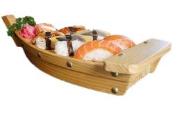 China Double Layers 24.5*11.5cm Sushi Boat Tray For Restaurant supplier