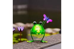 China Multiple Metal Garden Ornaments Sculptures Rustproof Frogs By The Pond supplier