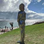 Life-size Casted Stainless Steel Statue Reflecting in Perth, Australia