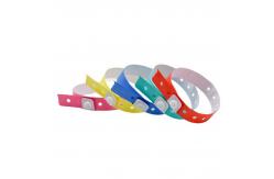 China Waterproof Vinyl PVC Wristband for One Time Events Customized Logo and Durable supplier