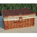 wicker storage basket with cover mat for sale