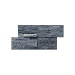 China Split Black Slate Culture Stone Wall Cladding 10mm Thickness manufacturer