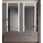 Smart LED Hotel Bathroom Vanity Mirrors Wall Mounted Frameless Defogger Dimmer
