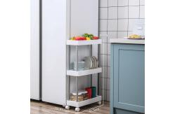 China Supermarket PP Aluminum Plastic Rolling Shelves Plastic Organizer Shelf supplier