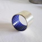 Blue POM Coated Oil Grease Lubricated Metal Polymer Plain Bearings for sale