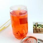 126mm 375ml Clear Plastic Juice Bottle For Cold Beverage for sale