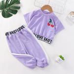 Summer Short Sleeved Suit Spring Children'S Clothing Girls Casual Suit for sale