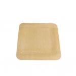 Square Compostable Plates Bulk Disposable Bamboo Dishware 18cm for sale