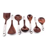 FDA Wooden Cooking Set Shovel No Paint Household Chicken Wing for sale