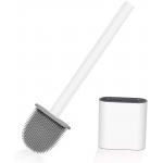 100*390 Flexible Silicone Toilet Brush Flat Deep Cleaning 34cm Long for sale