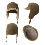58cm Fur Lined Aviator Cap Male Female Trapper Bomber Snow Hat With Ear Flaps Outdoor Ski Ushanka for sale