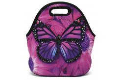 China Butterfly Design Waterproof Neoprene Cooler Bag SBR Insulated Lady Tote Customized supplier