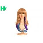 Dip Dyed Three Tone Long Synthetic Wigs / Full Head Hair Wig For Wild Party 160 Gram for sale