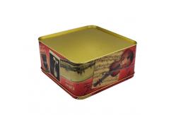 China Rectangular Shape Candle Cake Cookies Tin Box Moisture Poof supplier