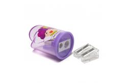 China Flower Transparent Hand Pencil Sharpener Silk Printing Logo supplier