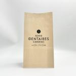Biodegradable Kraft Paper Packaging Bag Gravure Printing With Flat Bottom for sale